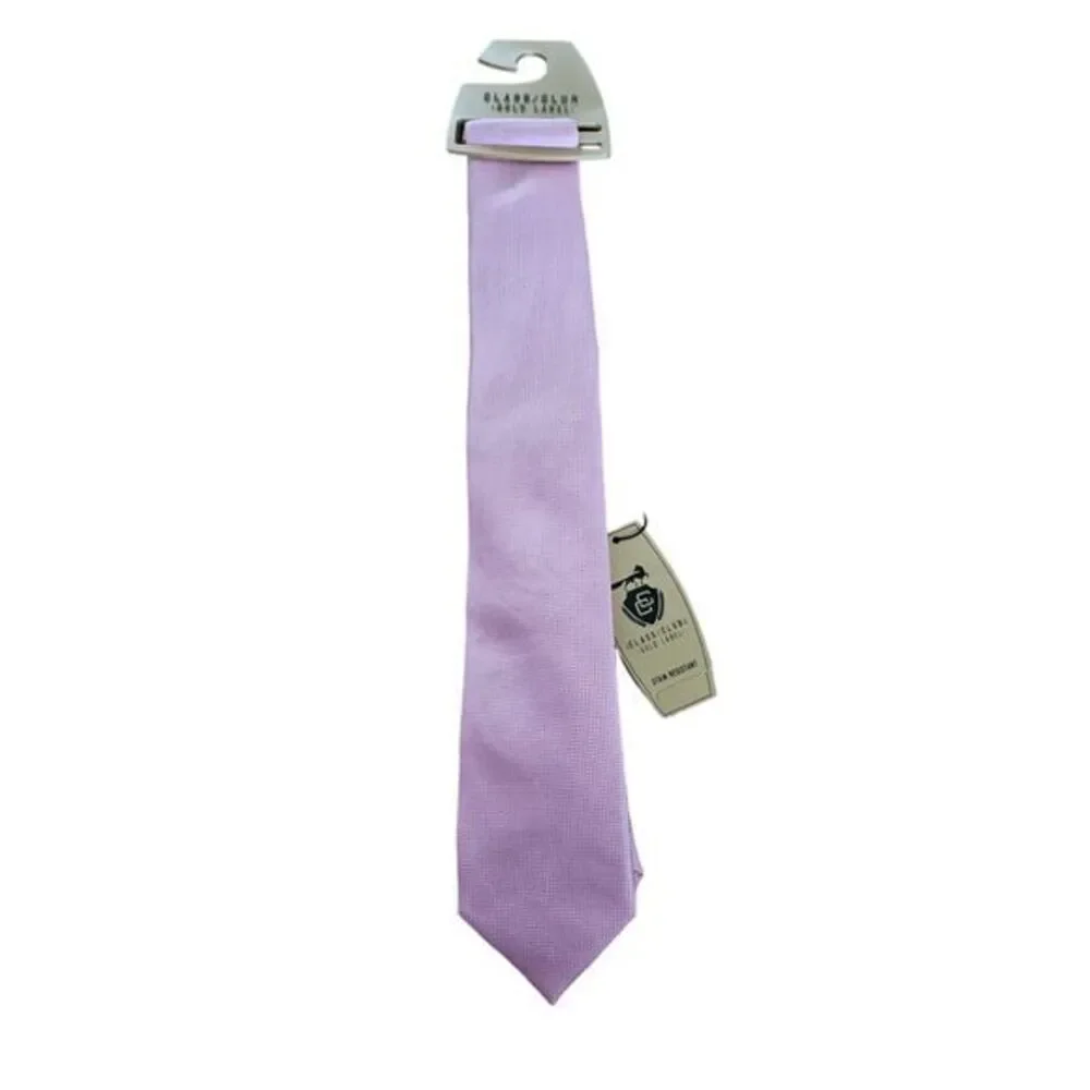 Dillards Class Club Gold Label Boy's Tie‎ Pink W Blue Polka Dots